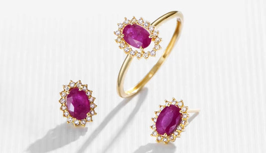 colar ruby rosa